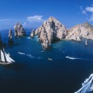 Aerial of El Arco, from a parasail